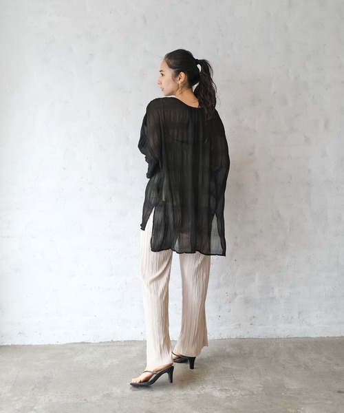 AKTE（アクテ）の「シアーロングブラウス（シャツ/ブラウス）」 - WEAR