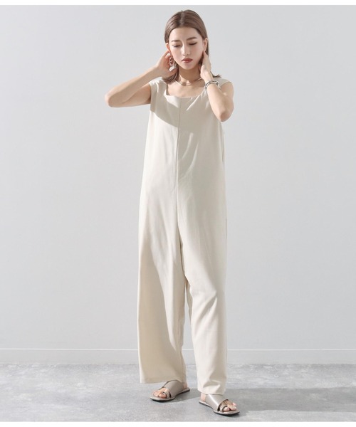 Alluge（アルージュ）の「後ろタックデザインコンビネゾン（つなぎ/オールインワン・レディース・グレイッシュベージュ/ライトベージュ/ブラック・FREE）」の8枚目の写真