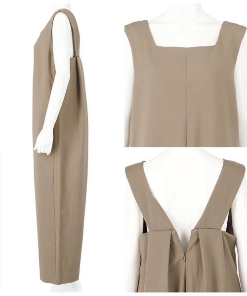 Alluge（アルージュ）の「後ろタックデザインコンビネゾン（つなぎ/オールインワン・レディース・グレイッシュベージュ/ライトベージュ/ブラック・FREE）」の15枚目の写真