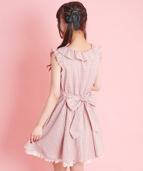 Secret Honey（シークレットハニー）の「レースアップフリルノースリーブワンピース（ワンピース・レディース・グレー/ピンク・MEDIUM）」の12枚目の写真