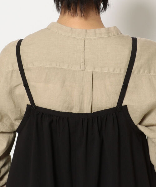 BOHEMIANS(ボヘミアンズ)の「BOHEMIANS/ボヘミアンズ C.M SUCKER ST SALOPETTE サッカーストライプサロペット(サロペット/オーバーオール・レディース・ブラック・SMALL)」の8枚目の写真