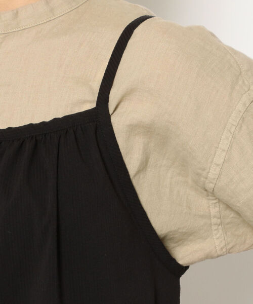 BOHEMIANS(ボヘミアンズ)の「BOHEMIANS/ボヘミアンズ C.M SUCKER ST SALOPETTE サッカーストライプサロペット(サロペット/オーバーオール・レディース・ブラック・SMALL)」の6枚目の写真