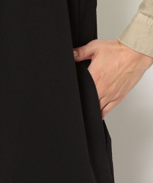 BOHEMIANS(ボヘミアンズ)の「BOHEMIANS/ボヘミアンズ C.M SUCKER ST SALOPETTE サッカーストライプサロペット(サロペット/オーバーオール・レディース・ブラック・SMALL)」の5枚目の写真