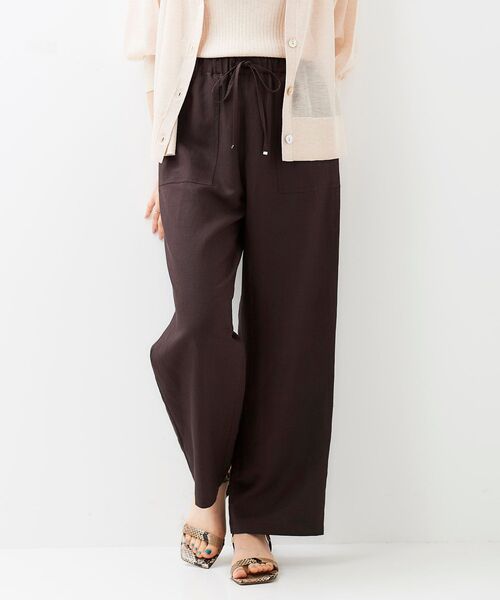 le.coeur blanc（ルクールブラン）の「レーヨン麻イージーパンツ（その他パンツ・レディース・ホワイト系その他/サンドベージュ/キャメル/ダークブラウン・36/38）」の2枚目の写真