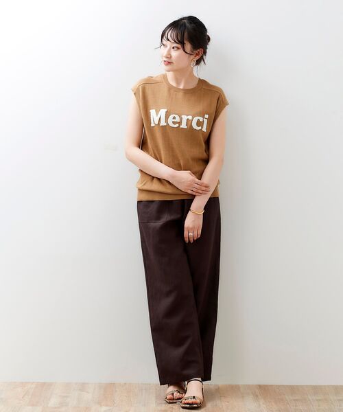 le.coeur blanc（ルクールブラン）の「レーヨン麻イージーパンツ（その他パンツ・レディース・ホワイト系その他/サンドベージュ/キャメル/ダークブラウン・36/38）」の14枚目の写真