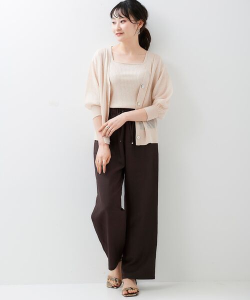 le.coeur blanc（ルクールブラン）の「レーヨン麻イージーパンツ（その他パンツ・レディース・ホワイト系その他/サンドベージュ/キャメル/ダークブラウン・36/38）」の16枚目の写真