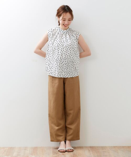 le.coeur blanc（ルクールブラン）の「レーヨン麻イージーパンツ（その他パンツ・レディース・ホワイト系その他/サンドベージュ/キャメル/ダークブラウン・36/38）」の12枚目の写真