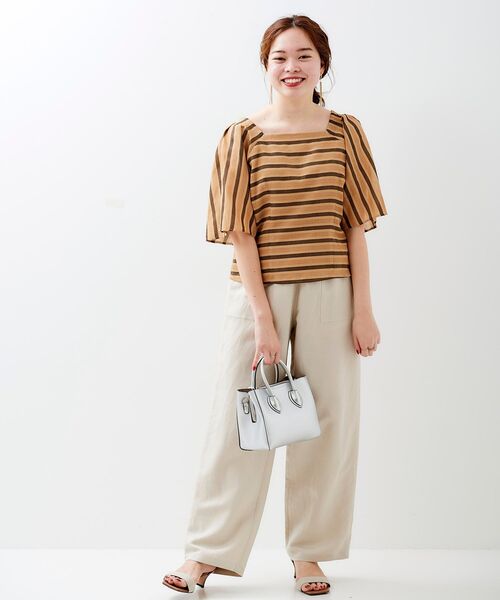 le.coeur blanc（ルクールブラン）の「レーヨン麻イージーパンツ（その他パンツ・レディース・ホワイト系その他/サンドベージュ/キャメル/ダークブラウン・36/38）」の15枚目の写真