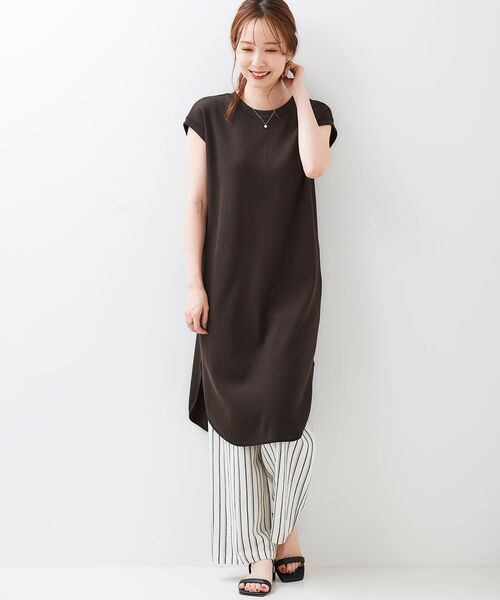 le.coeur blanc（ルクールブラン）の「レーヨン麻イージーパンツ（その他パンツ・レディース・ホワイト系その他/サンドベージュ/キャメル/ダークブラウン・36/38）」の6枚目の写真