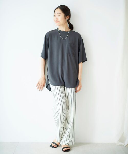 le.coeur blanc（ルクールブラン）の「レーヨン麻イージーパンツ（その他パンツ・レディース・ホワイト系その他/サンドベージュ/キャメル/ダークブラウン・36/38）」の17枚目の写真