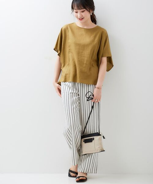 le.coeur blanc（ルクールブラン）の「レーヨン麻イージーパンツ（その他パンツ・レディース・ホワイト系その他/サンドベージュ/キャメル/ダークブラウン・36/38）」の9枚目の写真