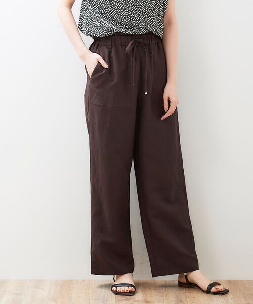 le.coeur blanc（ルクールブラン）の「レーヨン麻イージーパンツ（その他パンツ・レディース・ホワイト系その他/サンドベージュ/キャメル/ダークブラウン・36/38）」の22枚目の写真