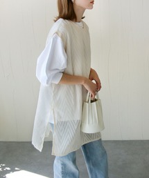 Chillfar | 総柄シースルーロングベスト(ベスト)