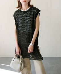 Chillfar | 総柄シースルーロングベスト(ベスト)