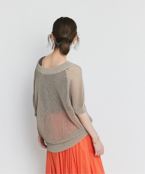 RIVE DROITE（リヴドロワ）の「ペーパーヤーンフィッシュネットニット（ニット/セーター・レディース・ベージュ/ブルー・FREE）」の17枚目の写真