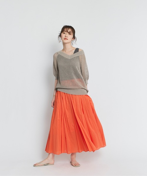 RIVE DROITE（リヴドロワ）の「ペーパーヤーンフィッシュネットニット（ニット/セーター・レディース・ベージュ/ブルー・FREE）」の18枚目の写真