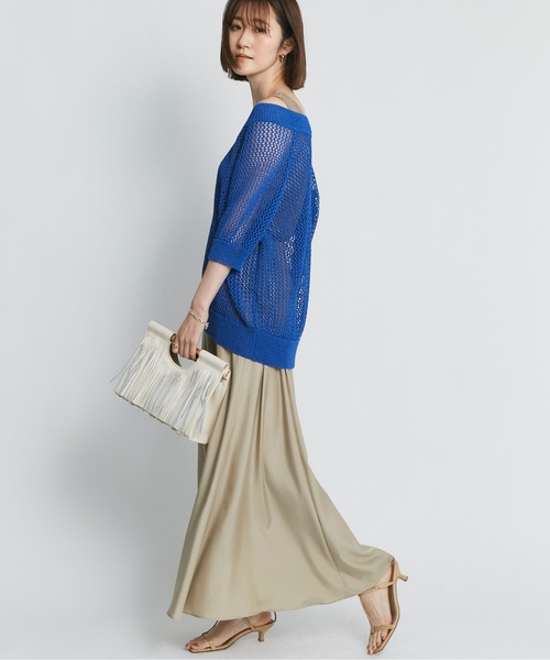 RIVE DROITE（リヴドロワ）の「ペーパーヤーンフィッシュネットニット（ニット/セーター・レディース・ベージュ/ブルー・FREE）」の12枚目の写真