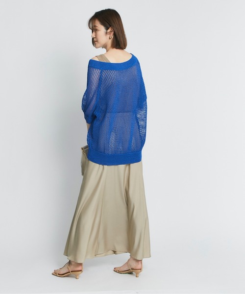 RIVE DROITE（リヴドロワ）の「ペーパーヤーンフィッシュネットニット（ニット/セーター・レディース・ベージュ/ブルー・FREE）」の13枚目の写真