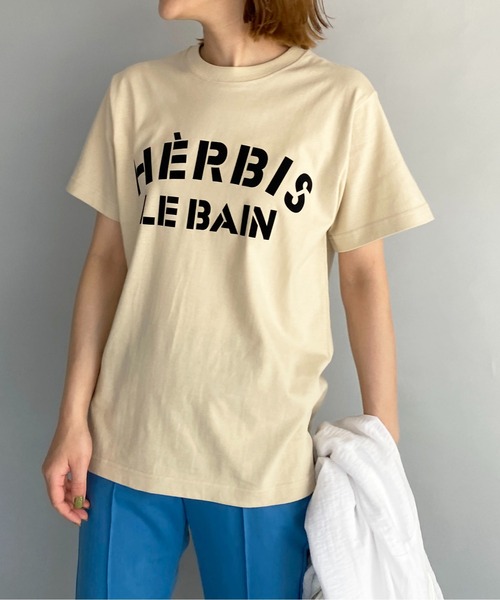 PICCIN（ピッチン）の「レギュラーフィットフロッキーロゴTシャツ（HERBIS）（Tシャツ/カットソー・レディース・ホワイト/チャコールグレー/ベージュ・M）」の16枚目の写真
