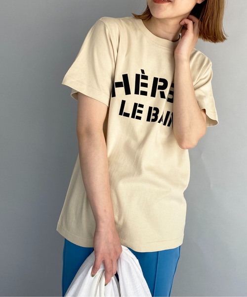 PICCIN（ピッチン）の「レギュラーフィットフロッキーロゴTシャツ（HERBIS）（Tシャツ/カットソー・レディース・ホワイト/チャコールグレー/ベージュ・M）」の11枚目の写真