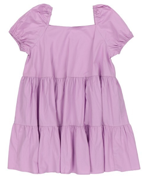 SPINNS（スピンズ）の「スクエアネックティアードワンピース（ワンピース・レディース・ホワイト/ブラック/パープル・ONESIZE）」の17枚目の写真