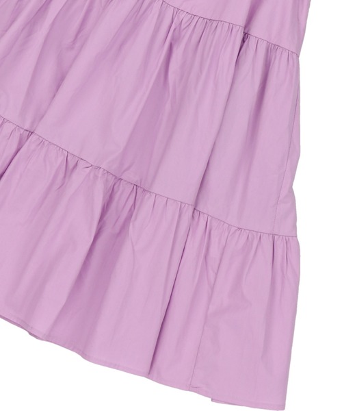 SPINNS（スピンズ）の「スクエアネックティアードワンピース（ワンピース・レディース・ホワイト/ブラック/パープル・ONESIZE）」の13枚目の写真