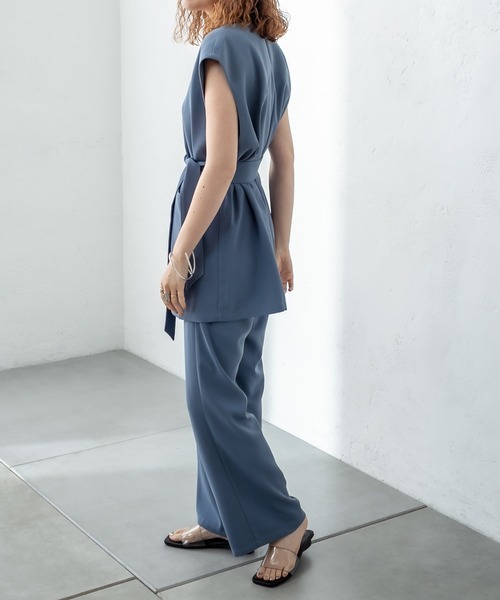 mystic（ミスティック）の「イージータックパンツ（スラックス・レディース・オフホワイト/ブラック/ブルー・1/2）」の16枚目の写真