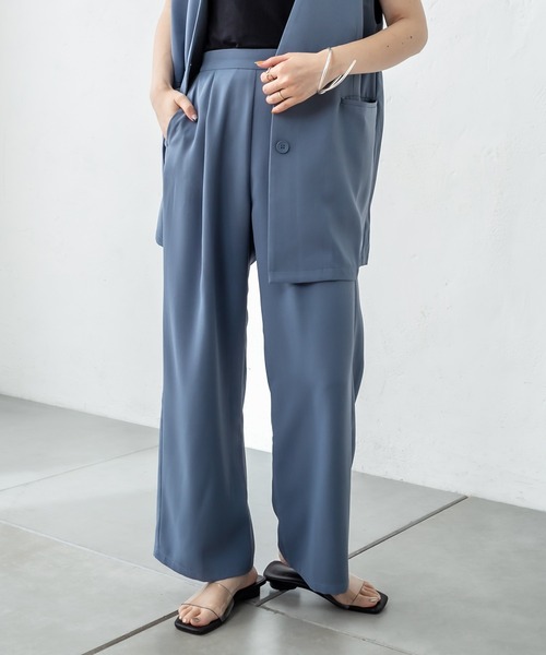 mystic（ミスティック）の「イージータックパンツ（スラックス・レディース・オフホワイト/ブラック/ブルー・1/2）」の21枚目の写真