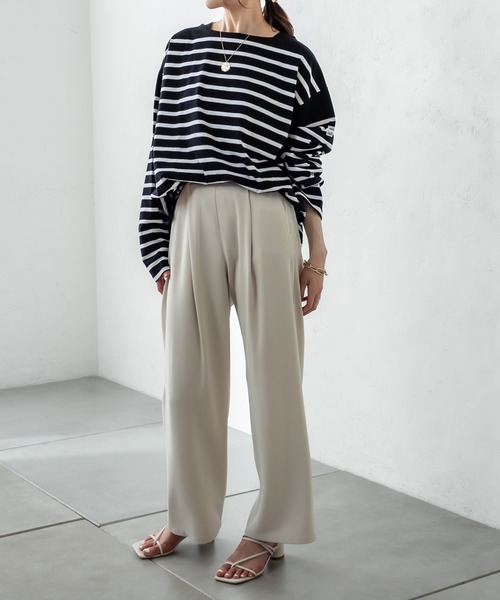 mystic（ミスティック）の「イージータックパンツ（スラックス・レディース・オフホワイト/ブラック/ブルー・1/2）」の22枚目の写真