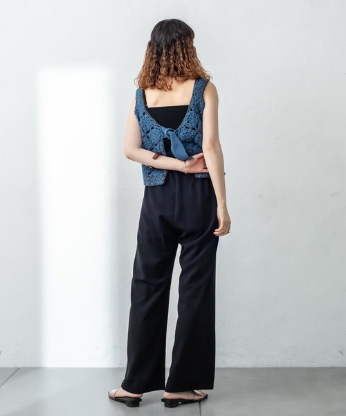 mystic（ミスティック）の「イージータックパンツ（スラックス・レディース・オフホワイト/ブラック/ブルー・1/2）」の5枚目の写真