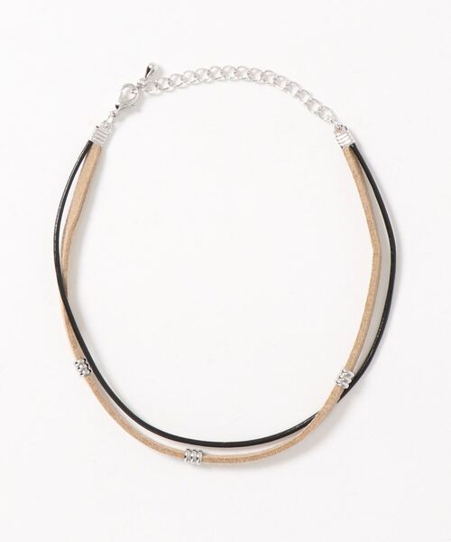 BAYBLO（ベイブロ）の「(BB)【ユニセックス】【フェイクレザー】2連 重ね付け見え アンクレット（アンクレット・メンズ・ネイビー/ブラウン/レッド/ターコイズブルー/ブラック/ベージュ・FREE）」の17枚目の写真