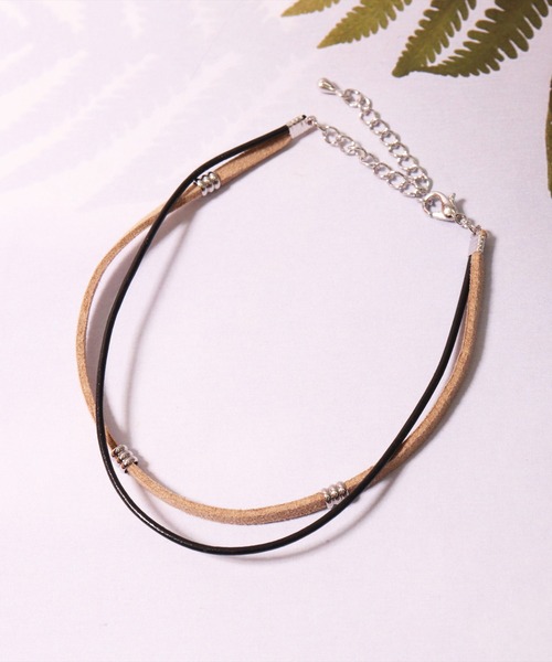 BAYBLO（ベイブロ）の「(BB)【ユニセックス】【フェイクレザー】2連 重ね付け見え アンクレット（アンクレット・メンズ・ネイビー/ブラウン/レッド/ターコイズブルー/ブラック/ベージュ・FREE）」の11枚目の写真