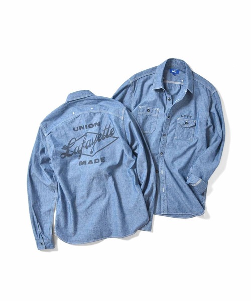 Lafayette（ラファイエット）の「LFYT ラファイエット [Lafayette] - ユニオン クラシック シャンブレー 長袖 シャツ [UNION MADE CLASSIC CHAMBRAY SHIRT]（シャツ/ブラウス・メンズ・ブルー・L/XL/M/XXL）」の8枚目の写真