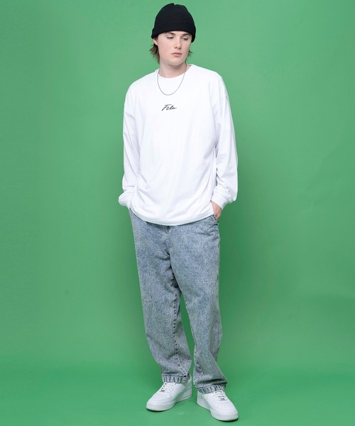 FILA(フィラ)の「【FILA/フィラ】WEB限定 筆記体刺繍 ビックシルエット ロングスリーブTシャツ ロンT(Tシャツ/カットソー・メンズ・ホワイト/ブラック/ブルー系その他/ダークグリーン/ベージュ・LL/M/L/3L)」の17枚目の写真