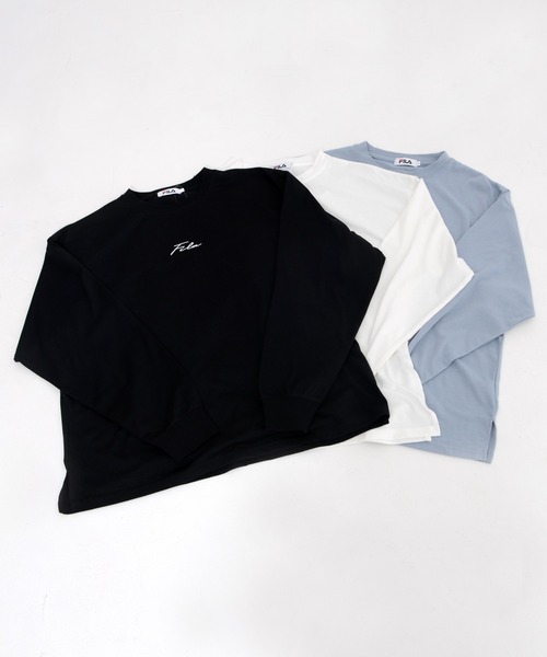 FILA(フィラ)の「【FILA/フィラ】WEB限定 筆記体刺繍 ビックシルエット ロングスリーブTシャツ ロンT(Tシャツ/カットソー・メンズ・ホワイト/ブラック/ブルー系その他/ダークグリーン/ベージュ・LL/M/L/3L)」の14枚目の写真