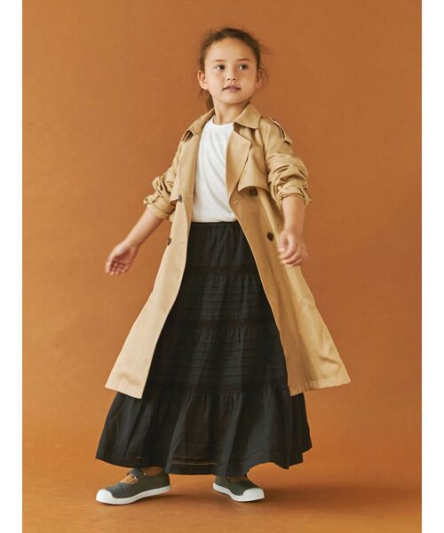 Ungrid(アングリッド)の「Kids ルーズトレンチコート(トレンチコート・レディース・ベージュ/キャメル・100/120)」の2枚目の写真