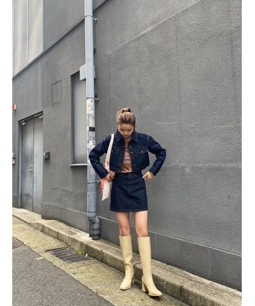 SLY（スライ）の「LUCAS CROP JK-A デニムジャケット（デニムジャケット・レディース・ブルー・1/2）」の13枚目の写真