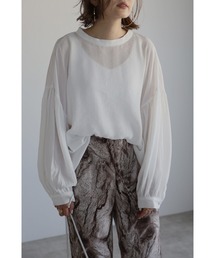 【2021新作 Pre Autumn】バックオープンチュニックブラウス