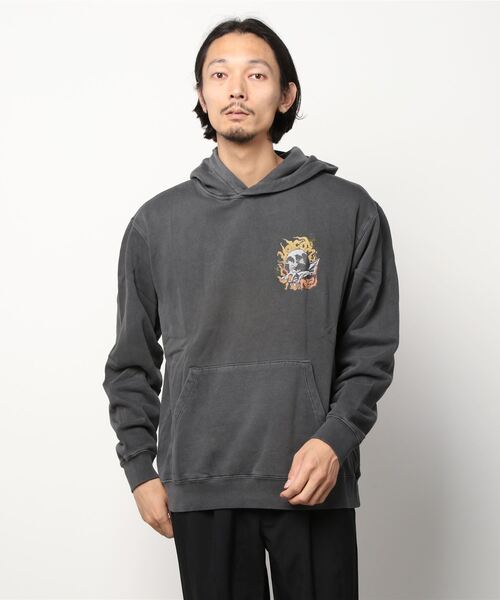 VOLCOM（ボルコム）の「VOLCOM/ボルコム ルーズシルエット バックプリントパーカー A4132109（パーカー・メンズ・ブラック・S/M/L/XL）」の13枚目の写真