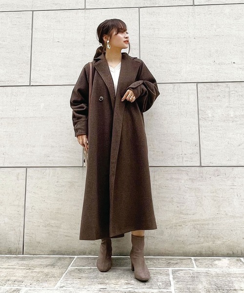 GeeRA(ジーラ)の「バックタック袖ボリュームコート(その他アウター・レディース・ブラウン/ベージュ・SMALL/LARGE/MEDIUM)」の3枚目の写真