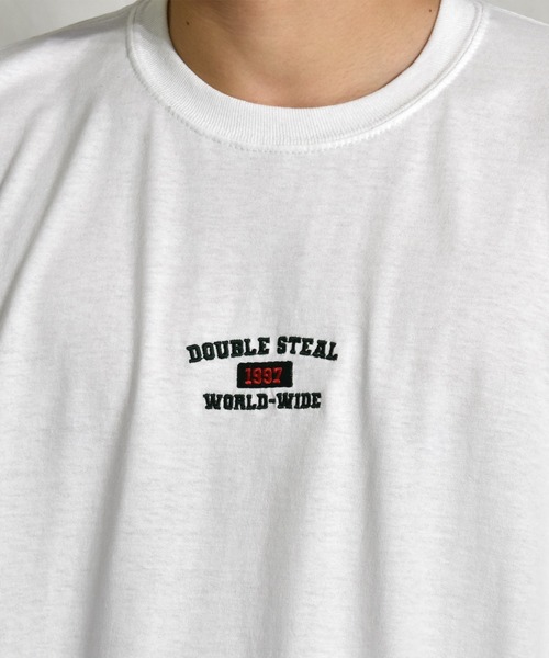 DOUBLE STEAL（ダブルスティール）の「Old School Font 長袖Tシャツ（Tシャツ/カットソー・メンズ・ホワイト/アッシュグレー/ブラック/ダークグリーン/サンドグレー・MEDIUM/LARGE/X-LARGE）」の2枚目の写真