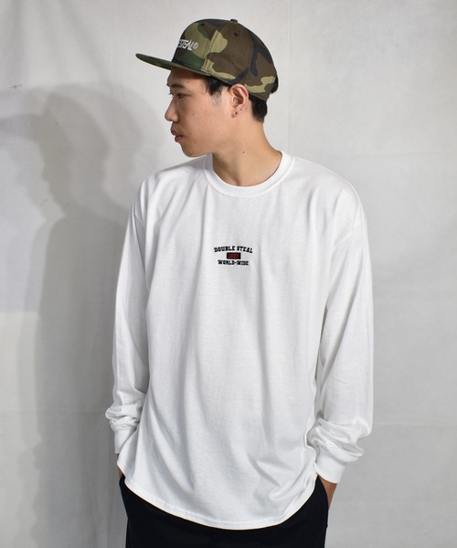 DOUBLE STEAL（ダブルスティール）の「Old School Font 長袖Tシャツ（Tシャツ/カットソー・メンズ・ホワイト/アッシュグレー/ブラック/ダークグリーン/サンドグレー・MEDIUM/LARGE/X-LARGE）」の17枚目の写真