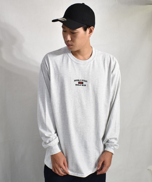 DOUBLE STEAL（ダブルスティール）の「Old School Font 長袖Tシャツ（Tシャツ/カットソー・メンズ・ホワイト/アッシュグレー/ブラック/ダークグリーン/サンドグレー・MEDIUM/LARGE/X-LARGE）」の19枚目の写真