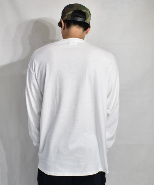 DOUBLE STEAL（ダブルスティール）の「Old School Font 長袖Tシャツ（Tシャツ/カットソー・メンズ・ホワイト/アッシュグレー/ブラック/ダークグリーン/サンドグレー・MEDIUM/LARGE/X-LARGE）」の20枚目の写真