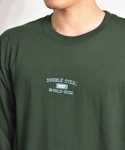 DOUBLE STEAL（ダブルスティール）の「Old School Font 長袖Tシャツ（Tシャツ/カットソー・メンズ・ホワイト/アッシュグレー/ブラック/ダークグリーン/サンドグレー・MEDIUM/LARGE/X-LARGE）」の21枚目の写真