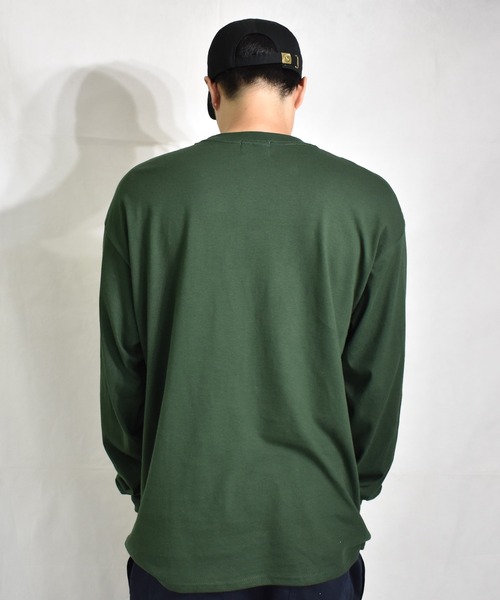 DOUBLE STEAL（ダブルスティール）の「Old School Font 長袖Tシャツ（Tシャツ/カットソー・メンズ・ホワイト/アッシュグレー/ブラック/ダークグリーン/サンドグレー・MEDIUM/LARGE/X-LARGE）」の22枚目の写真