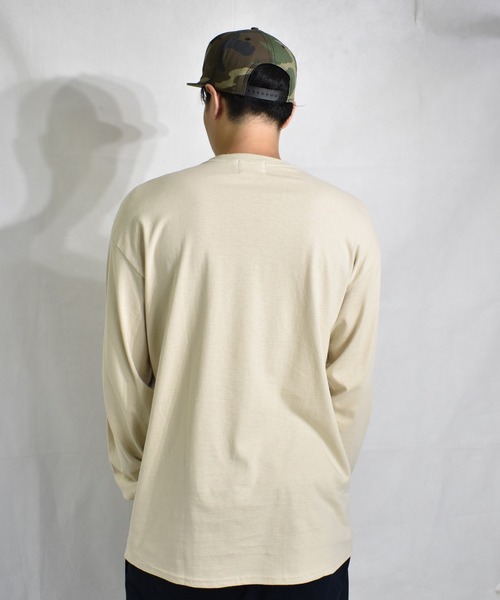 DOUBLE STEAL（ダブルスティール）の「Old School Font 長袖Tシャツ（Tシャツ/カットソー・メンズ・ホワイト/アッシュグレー/ブラック/ダークグリーン/サンドグレー・MEDIUM/LARGE/X-LARGE）」の13枚目の写真