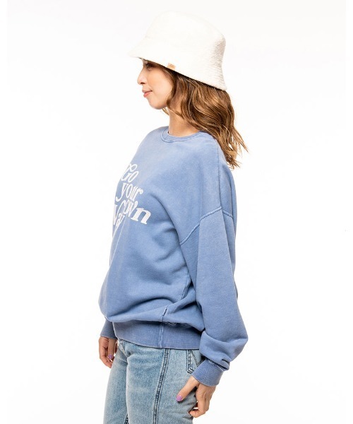 BILLABONG(ビラボン)の「BILLABONG レディース 【ORGANIC COTTON】 GRAPHIC ORGANIC SWEA クルーネックトレーナー 【2021年秋冬モデル】/ビラボンレディーススウェット(スウェット・レディース・ホワイト/ブラック/アイボリー/ブルー系その他・MEDIUM)」の17枚目の写真