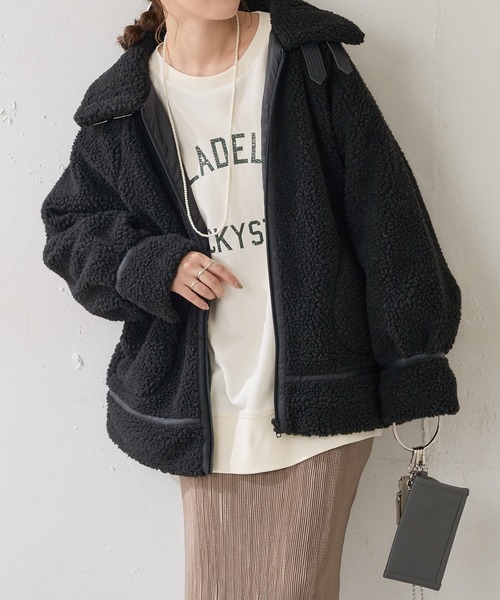 Zozo限定 ベルトスタンドカラーボアコート ムートンコート Discoat ディスコート のファッション通販 Zozotown