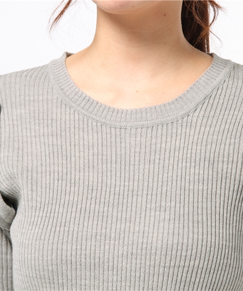 Chico（チコ）の「肩フリルRIBクルーネック（ニット/セーター・レディース・ホワイト/グレー/ブラック・FREE）」の7枚目の写真